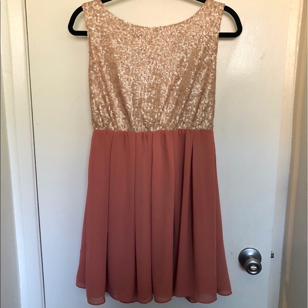 Never worn - Gold Short Skater Dress